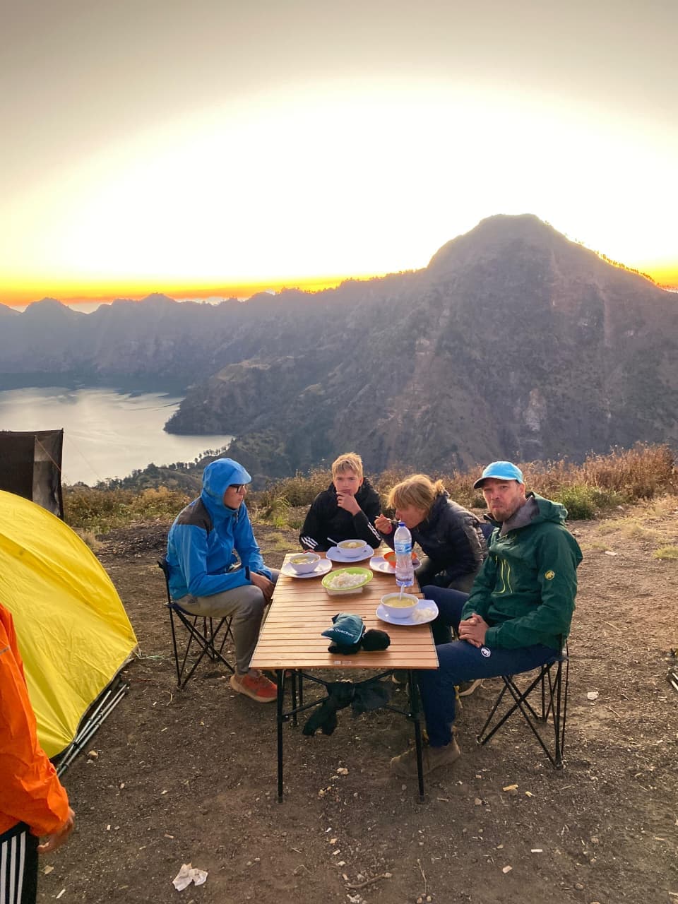 Mount Rinjani Trekking Tour Group at Summit 11