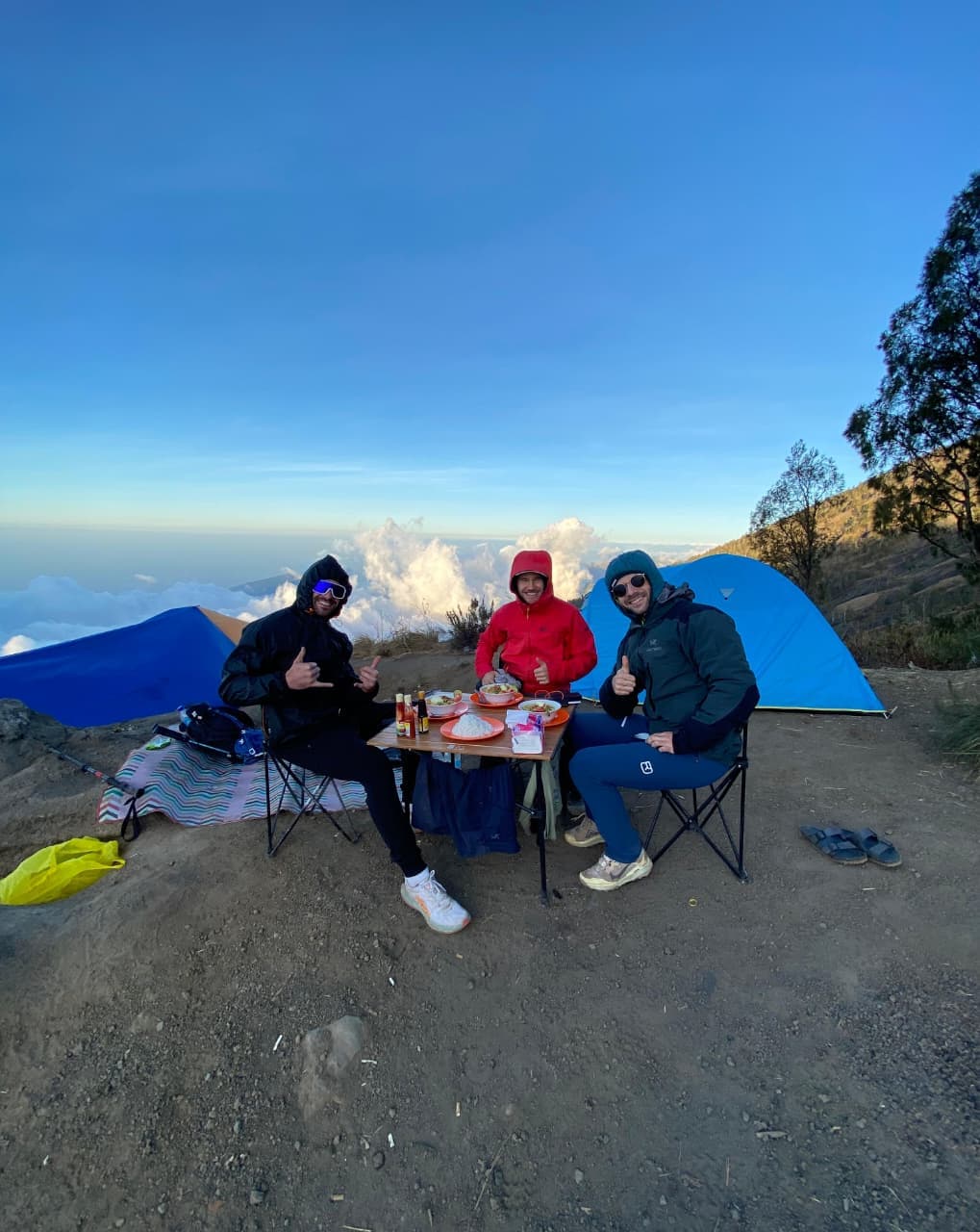 Mount Rinjani Trekking Tour Group at Summit 12