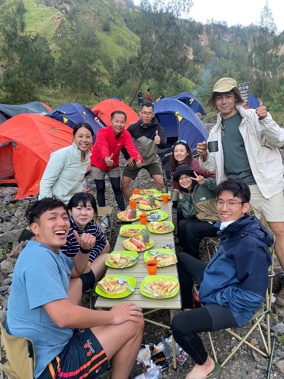 Mount Rinjani Trekking Tour Group at Summit 2