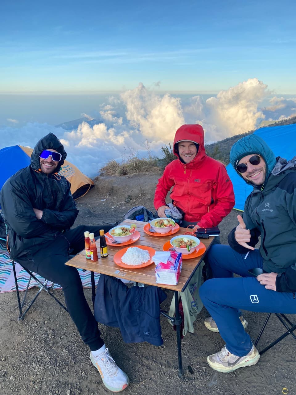 Mount Rinjani Trekking Tour Group at Summit 9
